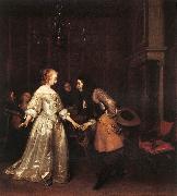TERBORCH, Gerard The Dancing Couple rt oil painting